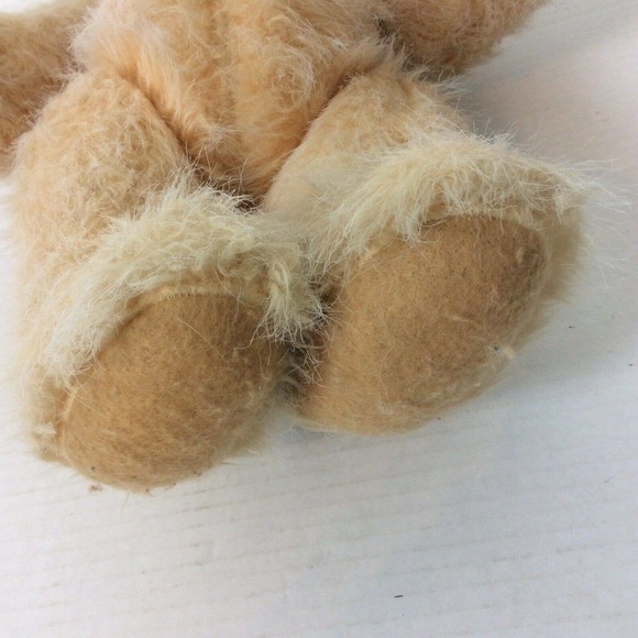 Blond Mohair Jointed Teddy Bear 1950s 16"
